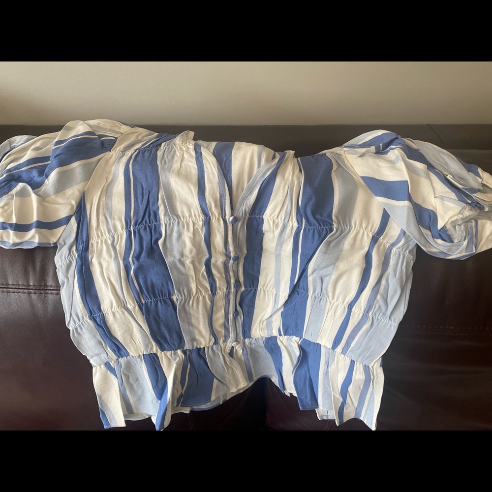 NWT striped button down blouse by City Chic